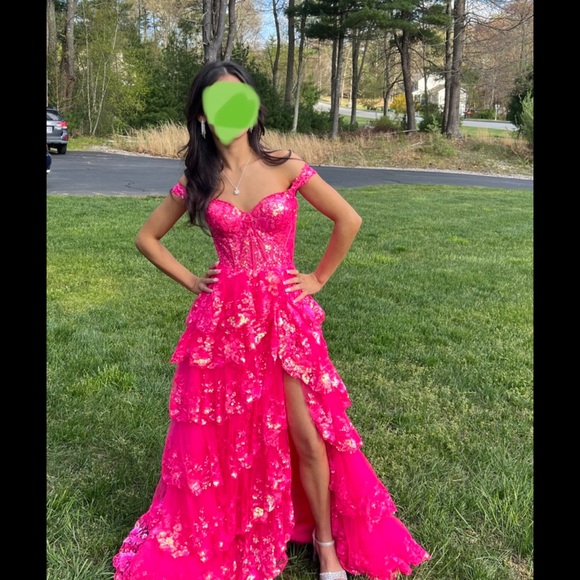 COPY - Sherri Hill 55500 fuchsia - Picture 2 of 5